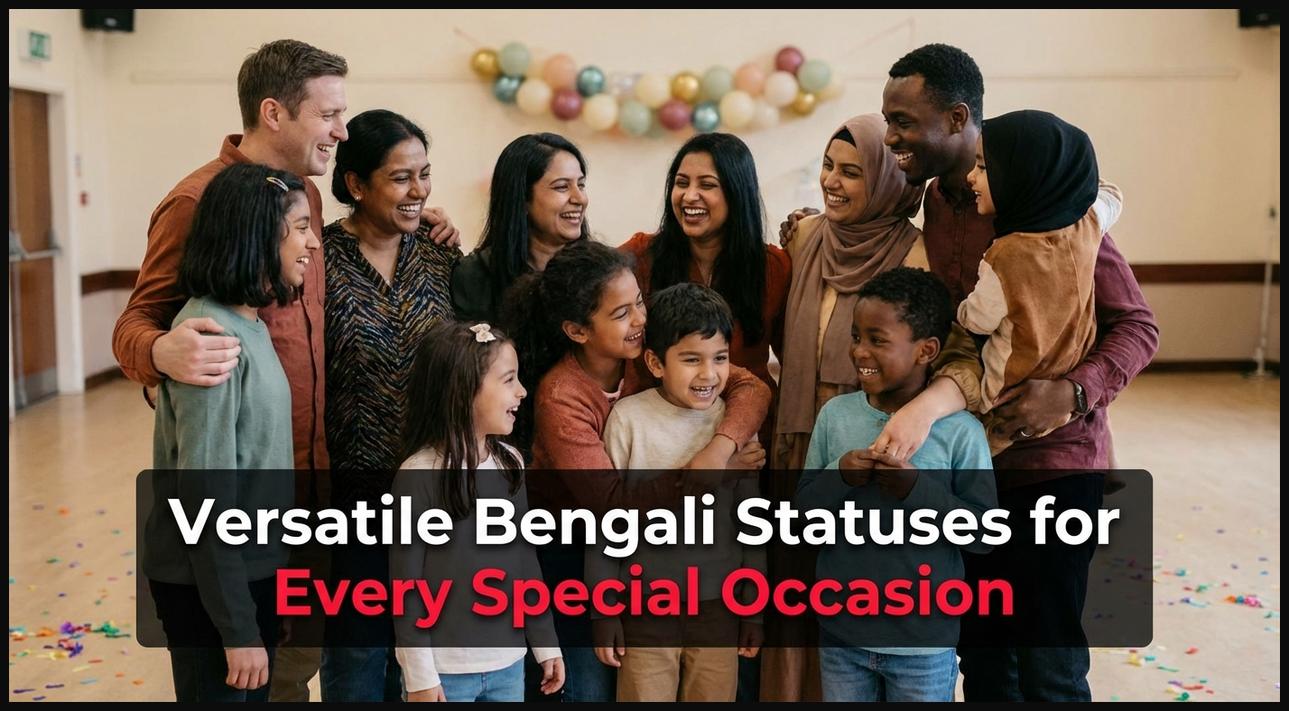 A diverse group of people celebrating together with joy and festive elements, representing various special occasions and gatherings.