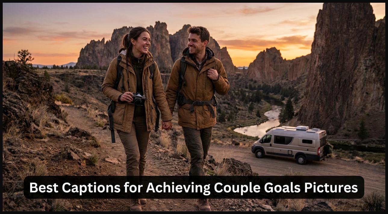 A stylish couple enjoying a shared experience, representing aspirational couple goals pictures.