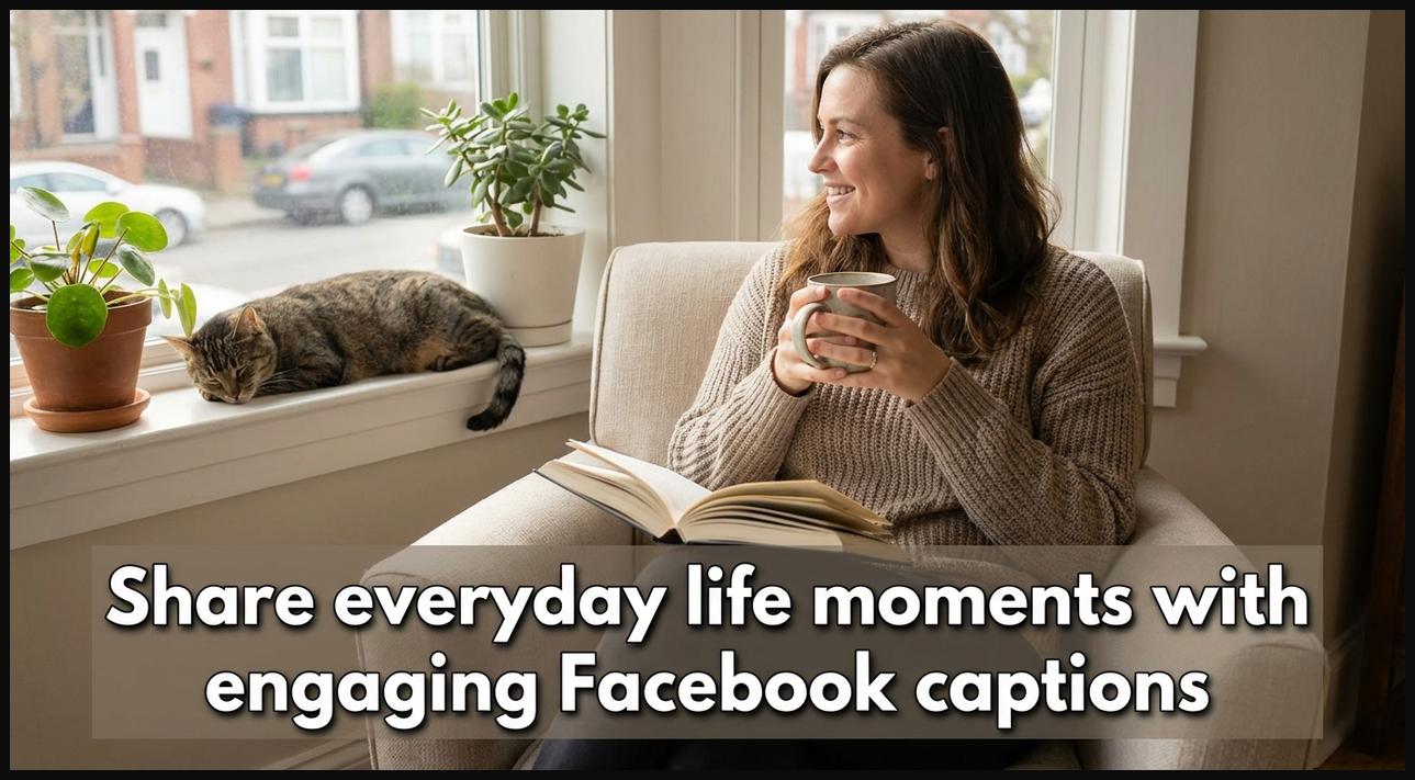 A person enjoying a quiet morning with coffee and a book at home, representing peaceful daily life moments.