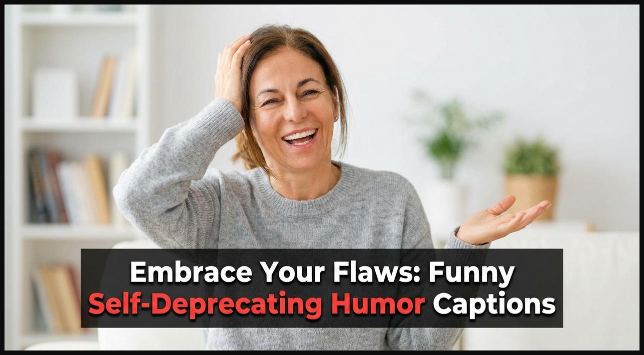 A person laughing good-naturedly at themselves, embodying self-deprecating humor and honesty.