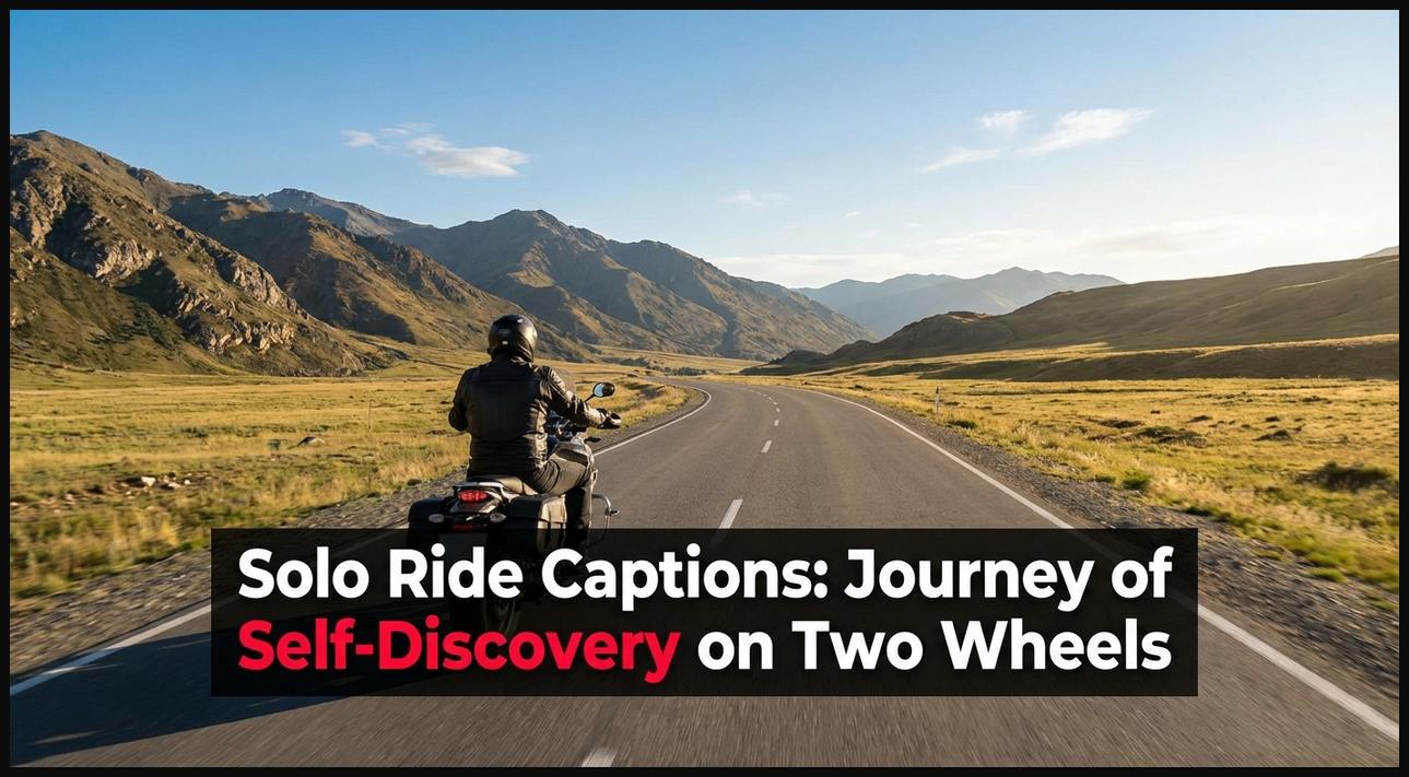 A lone motorcyclist rides on a winding road through a scenic landscape, embodying the spirit of a solo journey.